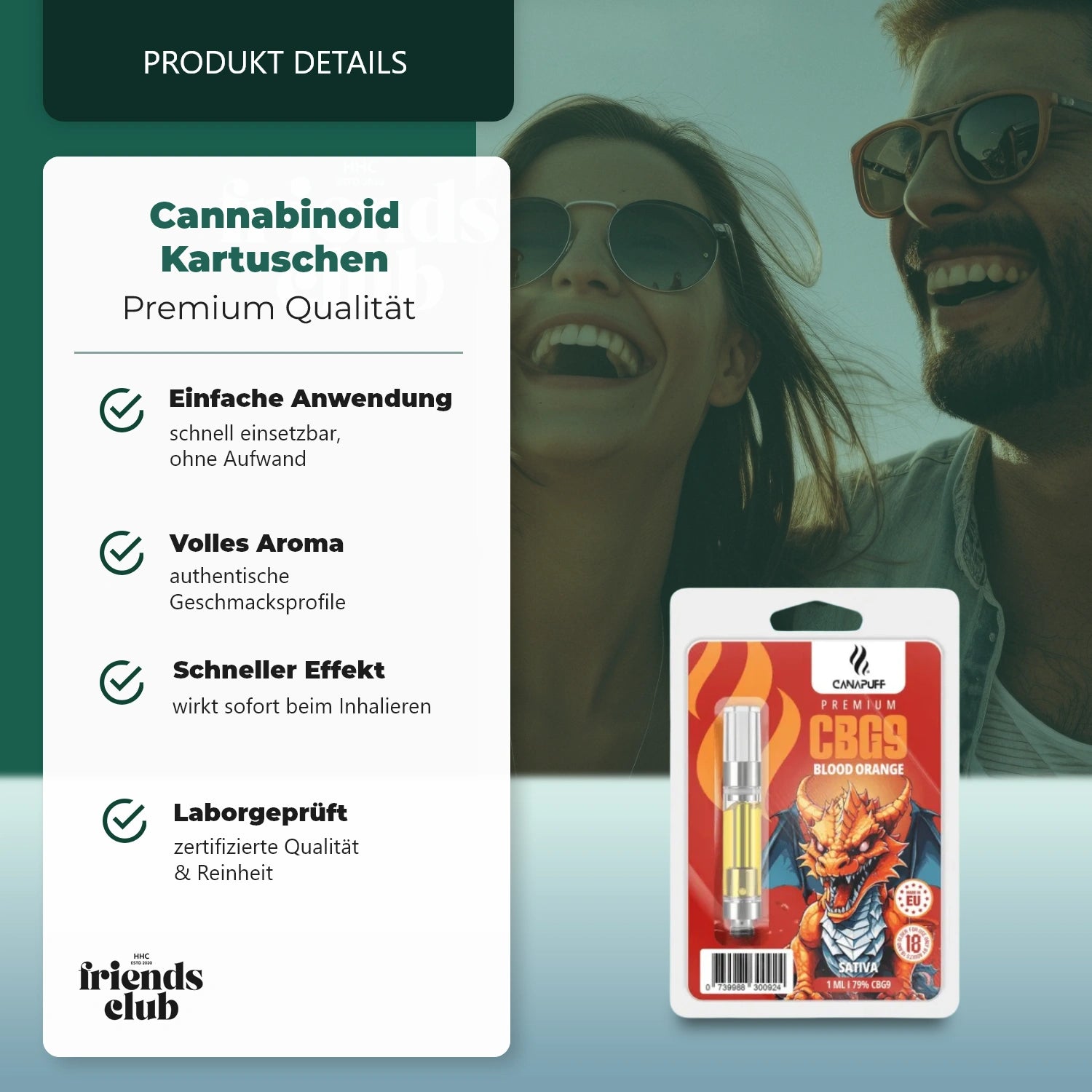 Cartucho CBG9 Blood Orange 79% 1ml-Smagro GmbH