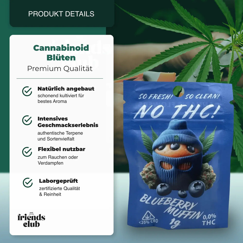 Flori CBD Blueberry Muffin FĂRĂ THC - hhcfriends