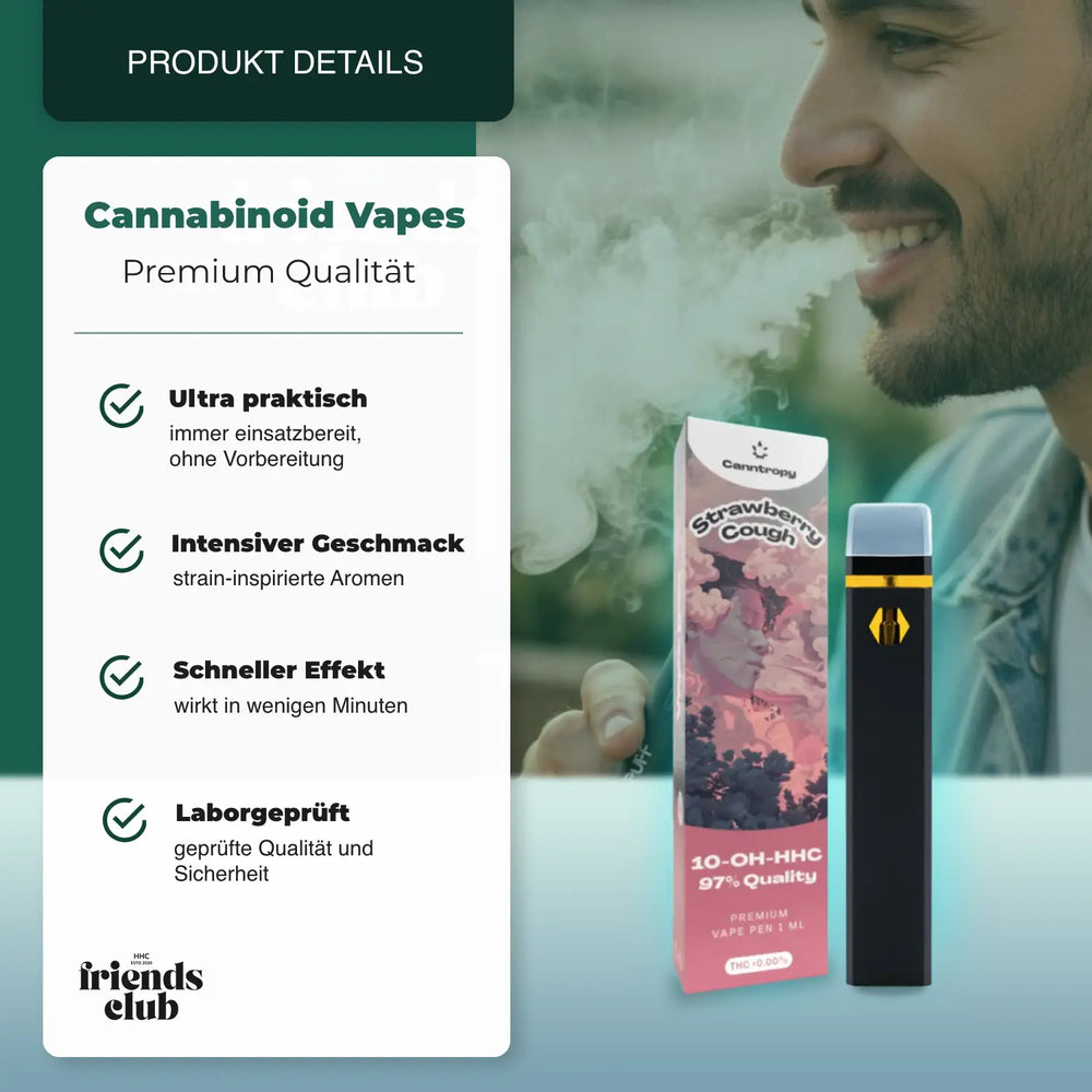 Vaper 10-OH Strawberry Cough 97% 1ml - hhcfriends