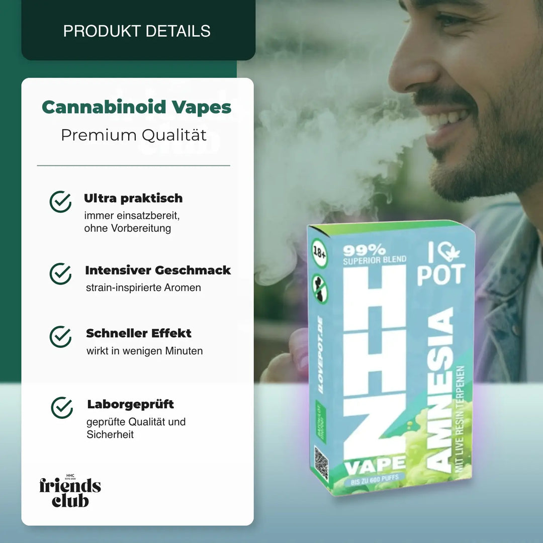 HHZ Vape Pen 95% - Amnesia - hhcfriends