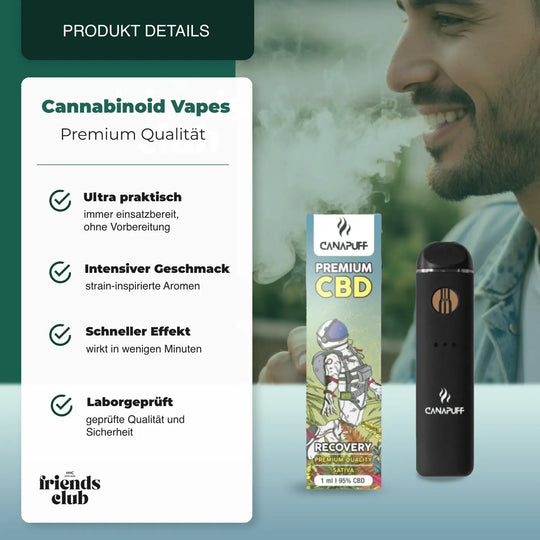 CBD Vape RECOVERY 95% 1ml - hhcfriends