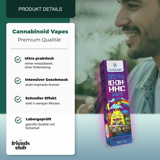 10-OH Vape Rainbow Runtz 95% 1ml - hhcfriends