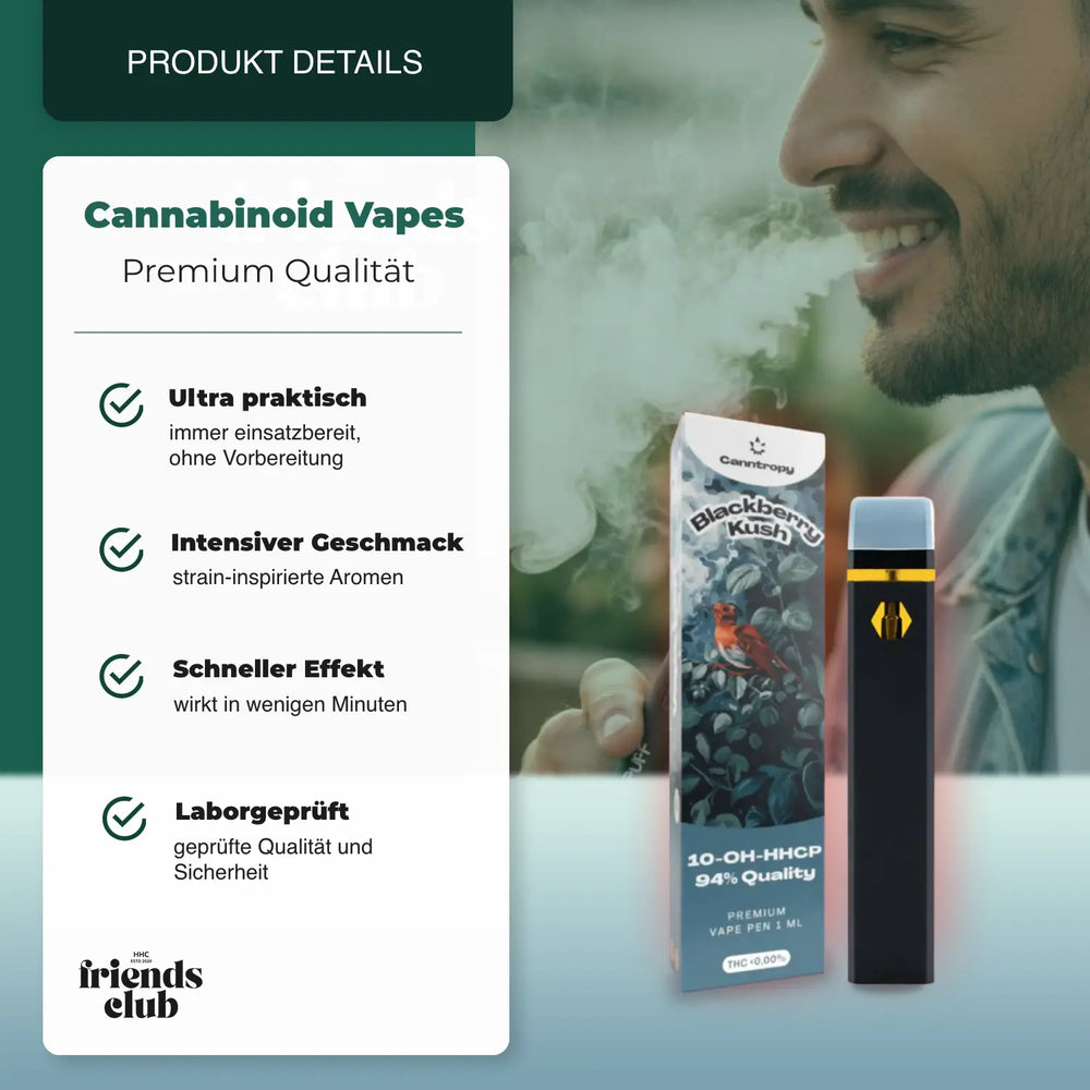 Vape Pen 10-OH-P Blackberry Kush 94% 1ml - hhcfriends