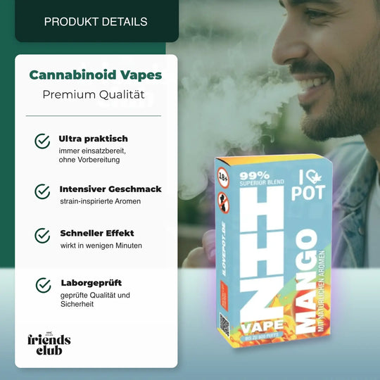 HHZ Vape Pen 95% - Mango - hhcfriends