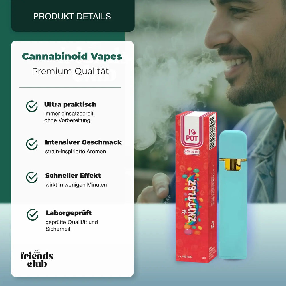 10-OH Vape Skittlez 40% 1ml I♥Pot - hhcfriends