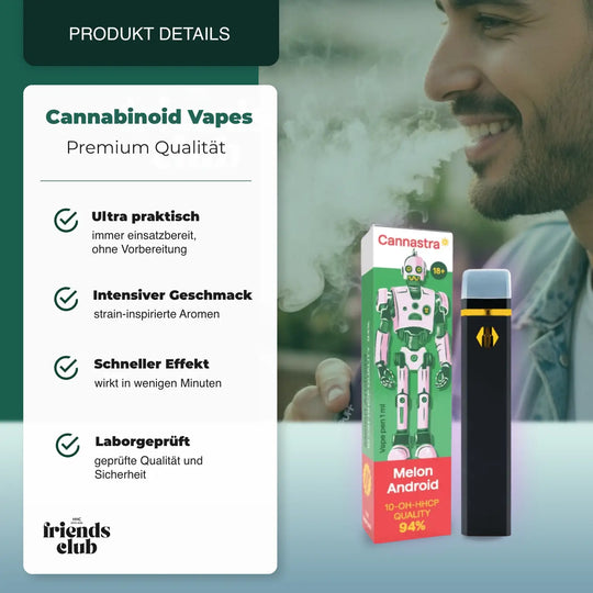 Vape Pen 10-OH-P Melon Android 94% 1ml - hhcfriends