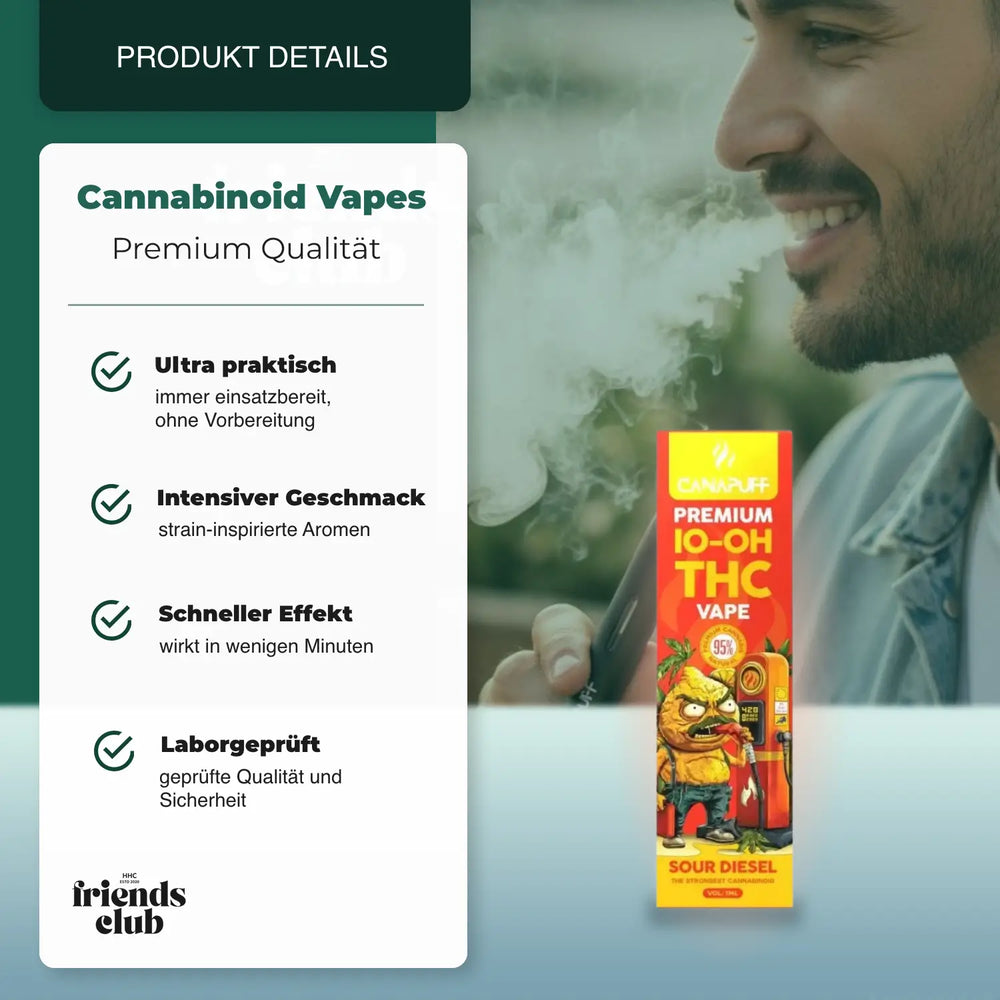 10-OH-T Vape Sour Diesel 95% 1ml - hhcfriends