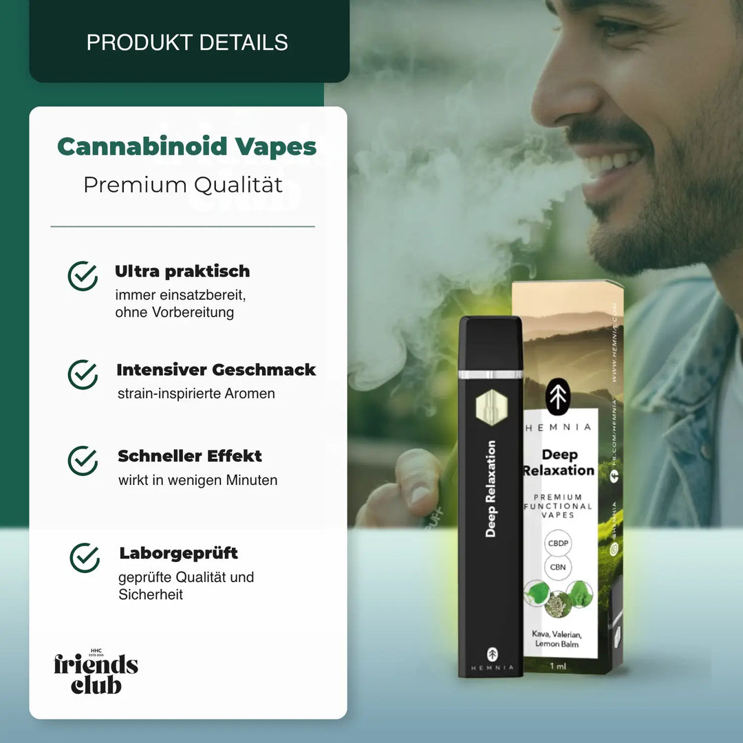 Vape cu Kava & Valeriană „Relaxare profundă“ - hhcfriends