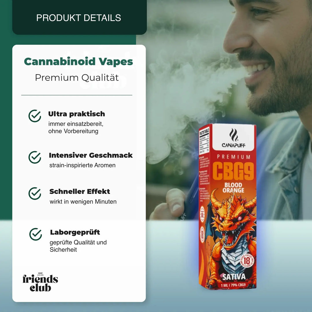 CBG9 Vaper Blood Orange 79% 1ml - hhcfriends