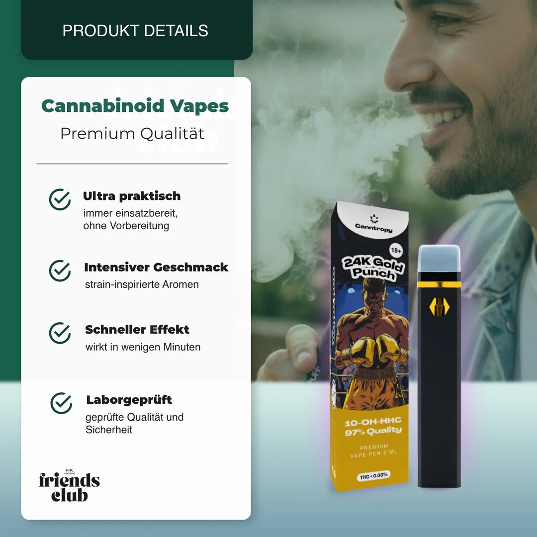 10-OH Vape 24K Gold Punch 97% 2ml - hhcfriends