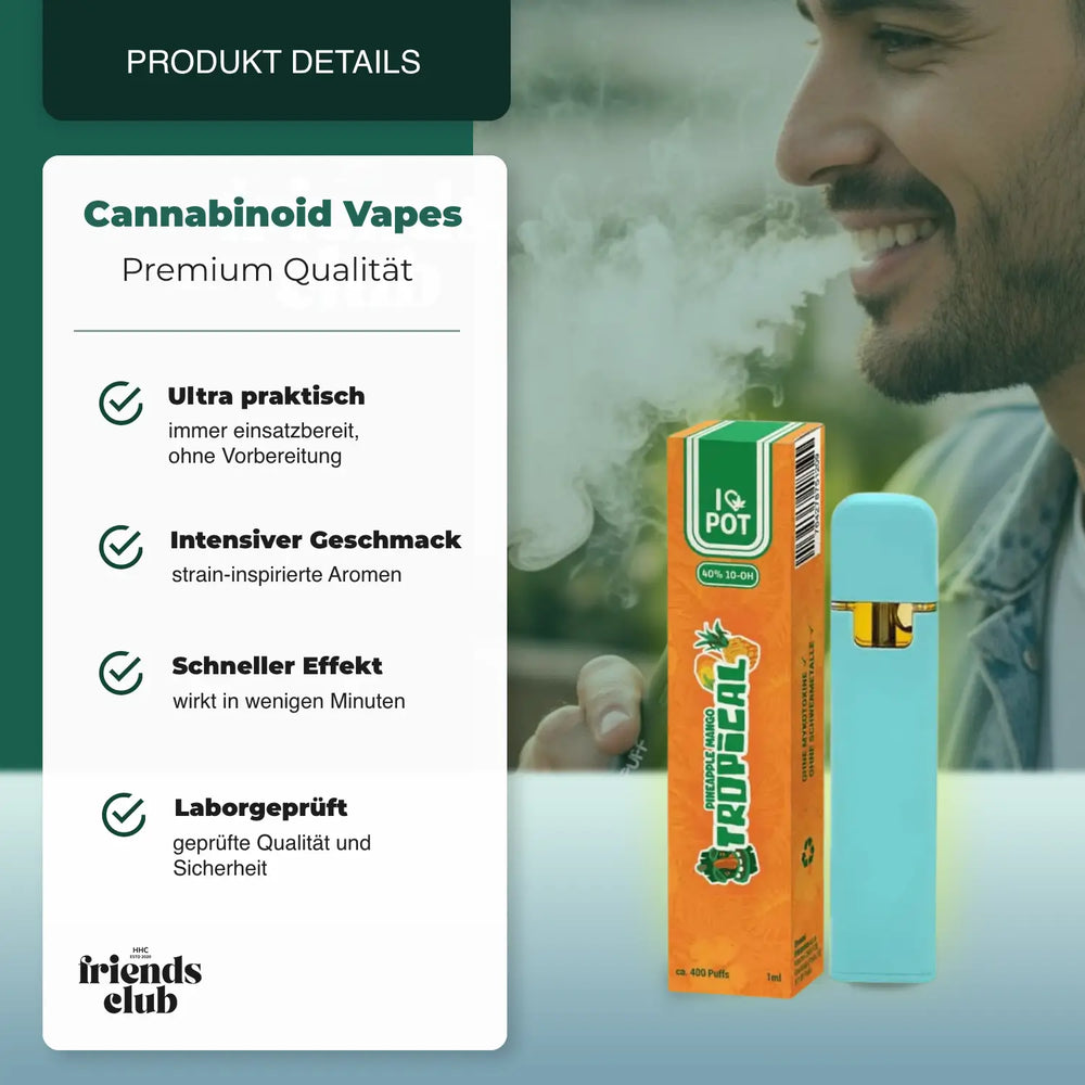 10-OH Vape Tropical 40% 1ml I♥Pot - hhcfriends