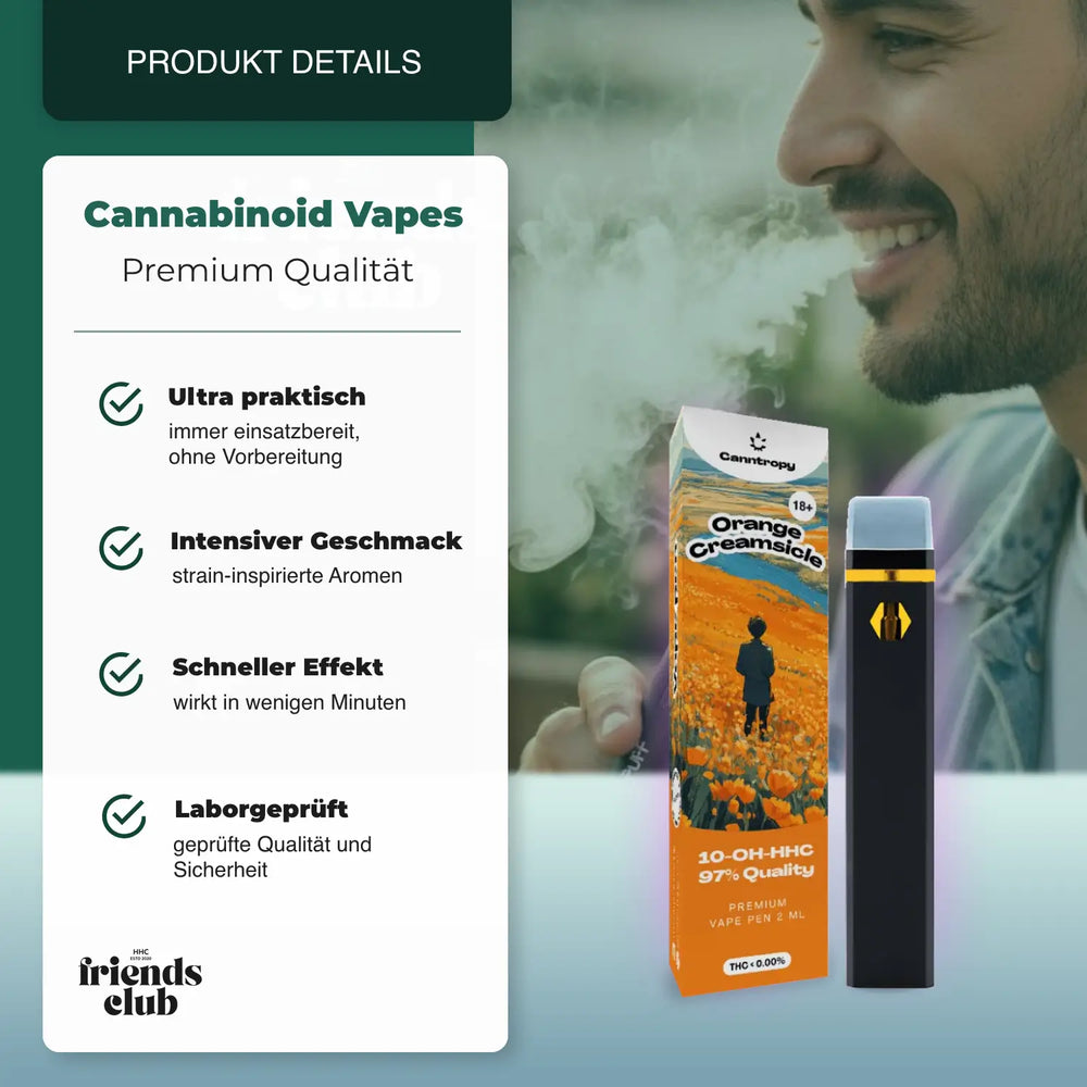 10-OH Vape Orange Creamsicle 97% 2ml - hhcfriends