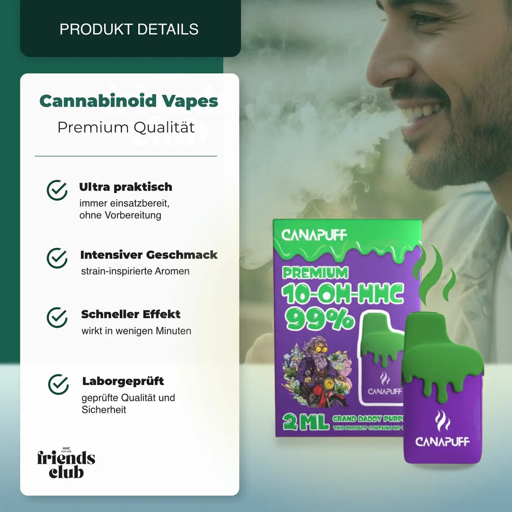 10-OH Vape Grand Daddy Purple 99% 2ml - hhcfriends