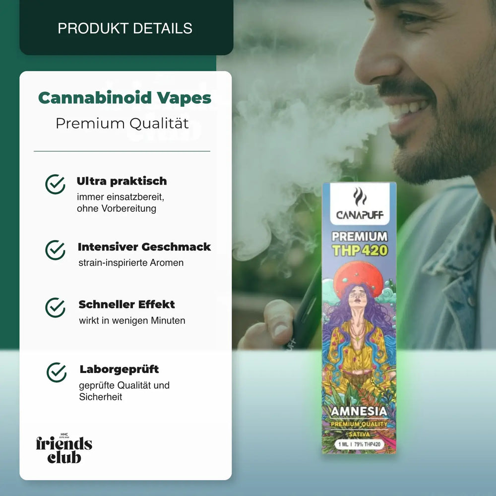 Vaper THP420 - Amnesia 79% 1ml - hhcfriends