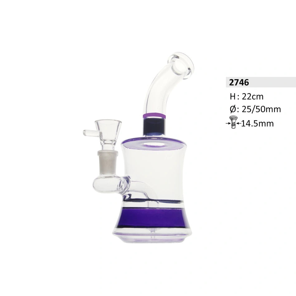 Glass Bong Dark Blue - 22cm-HHCFriends