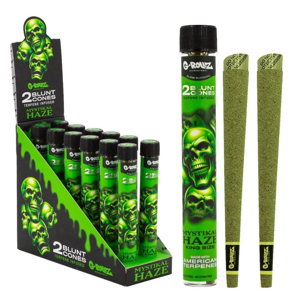 G-ROLLZ Blunt Cones – Mystikal Haze | Pachet de 2 | Infuzate cu terpene