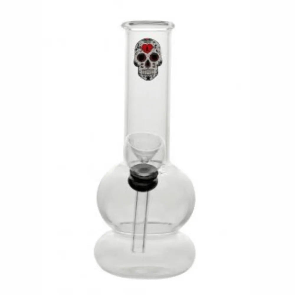 Bong din sticlă mini Skull 15 cm