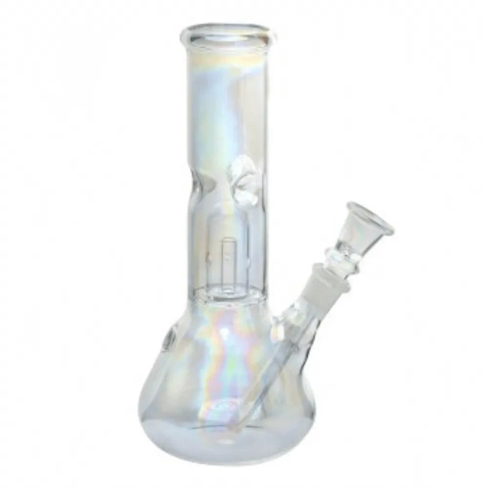 Bong din sticlă cu percolator și efect holografic – 20 cm
