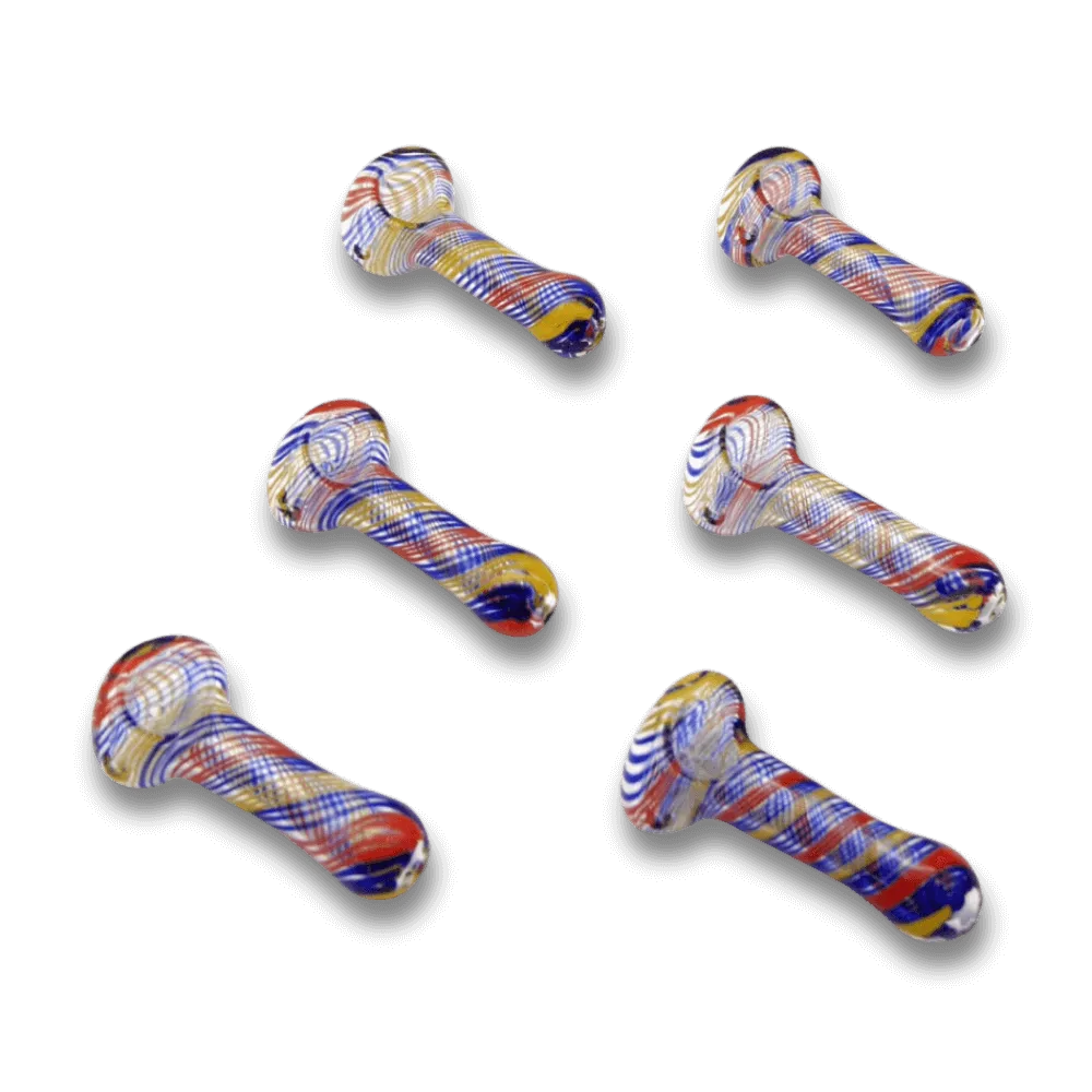 Pipă din sticlă – Vârtej multicolor (1 bucată) - Smagro GmbH