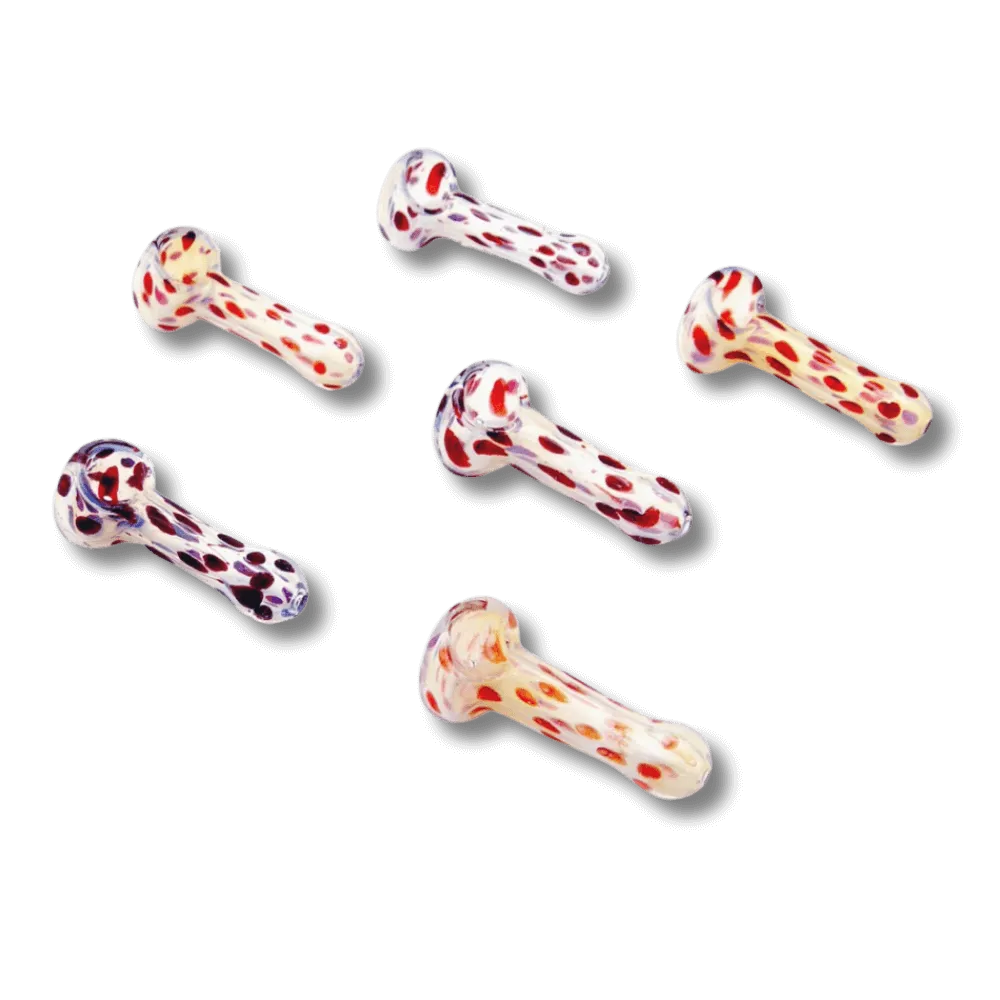 Pipă din sticlă – Puncte roșii (1 bucată) - Smagro GmbH