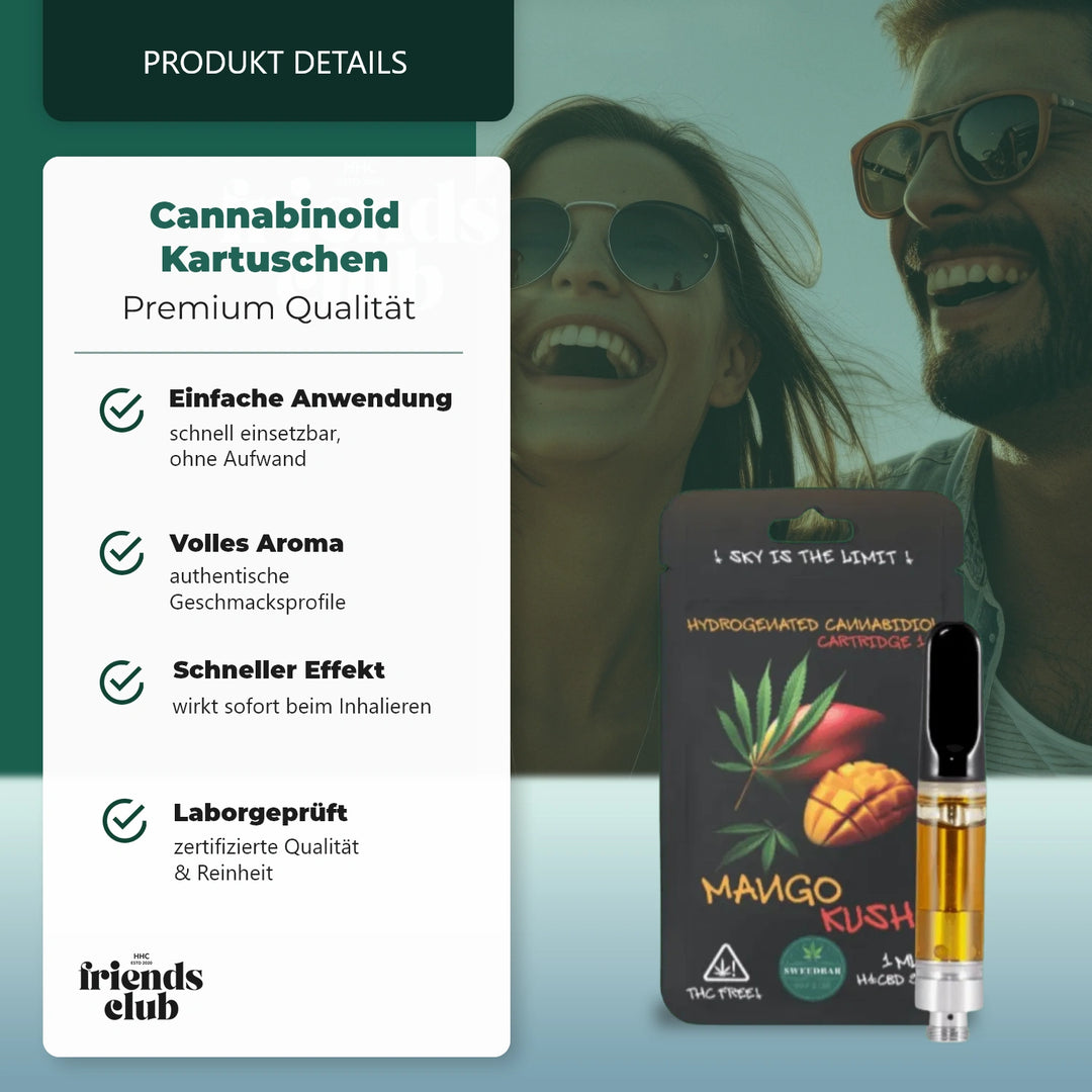 Cartuș H4CBD Mango Kush 90% 1ml THC Free-Smagro GmbH