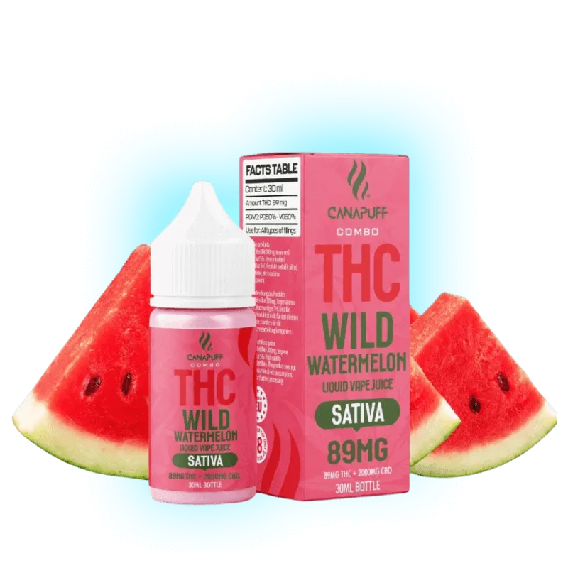 THC Liquid Wild Watermelon 89mg THC/1000mg CBC 30ml