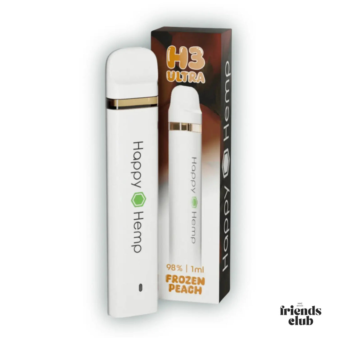 Happy Hemp H3 Ultra Frozen Peach 1ml Vape - hhcfriends