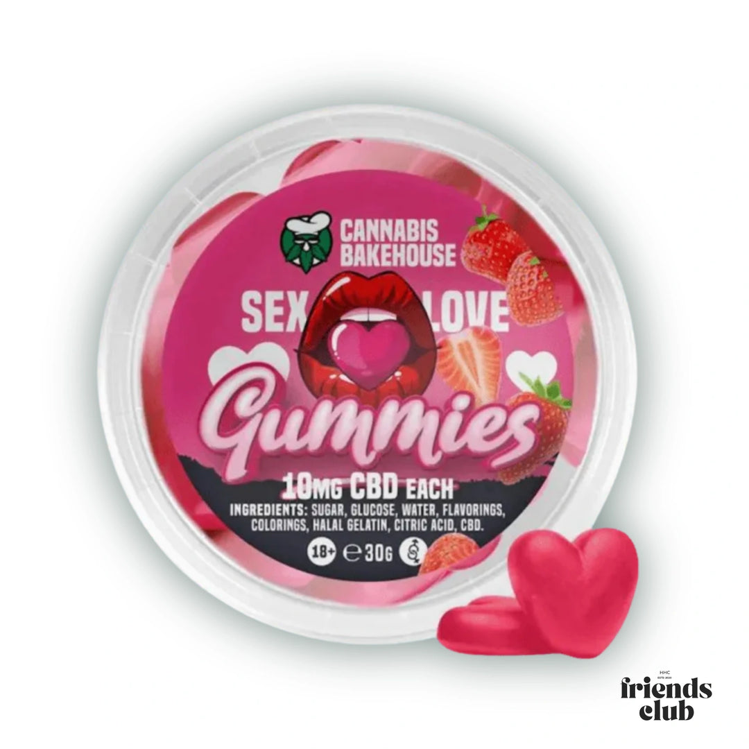 CBD SEX/LOVE ŻELKI - TRUSKAWKA (30G) - hhcfriends