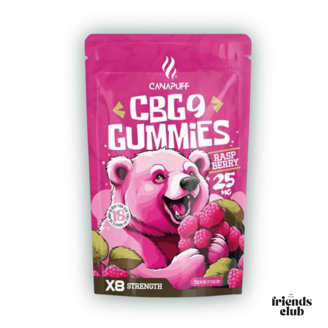 CBG9 Gummies cu aromă de zmeură 5 bucăți - hhcfriends