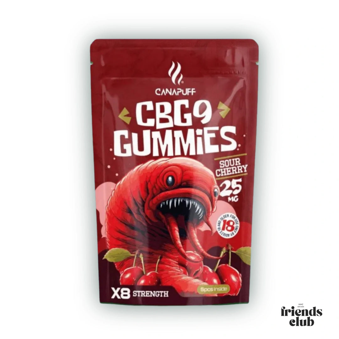 CBG9 Gummies cu aromă de cireșe acre 5 bucăți - hhcfriends
