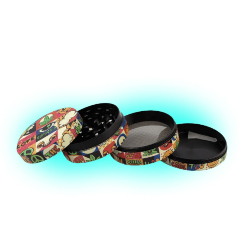 Euphoria Grinder metalic Groovy 63 mm - 4 piese