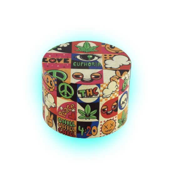 Euphoria Grinder metalic Groovy 63 mm - 4 piese