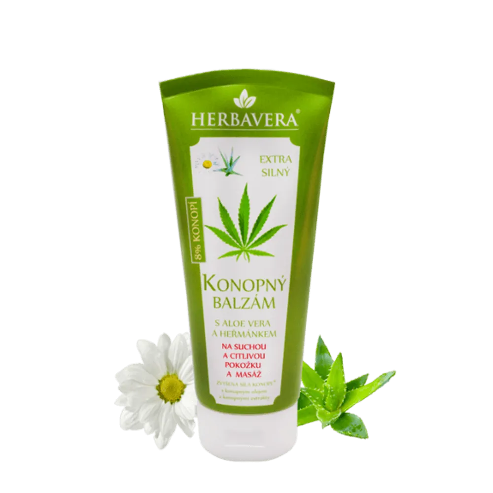 Balsam din cânepă cu Aloe Vera, glicerină și mușețel, 200 ml Herbavera