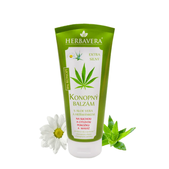 Balsam din cânepă cu Aloe Vera, glicerină și mușețel, 200 ml Herbavera