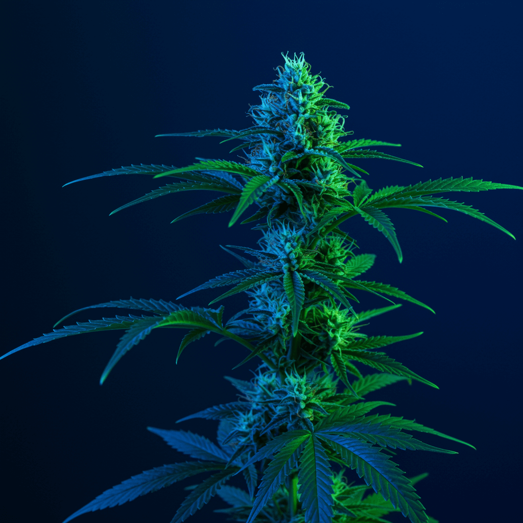 Tulpină de canabis cu peri portocalii