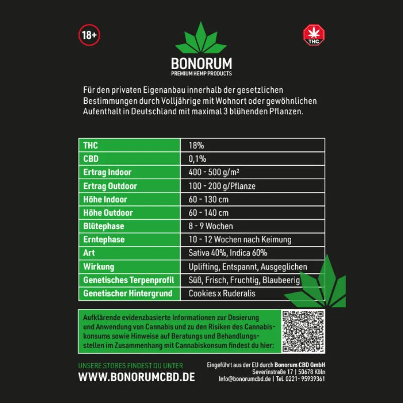 Semințe Cookies THC 🌱