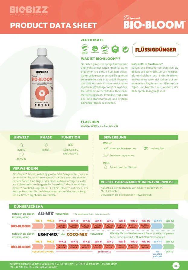 Bio Bizz Bio-Bloom Îngrășământ-Smagro GmbH