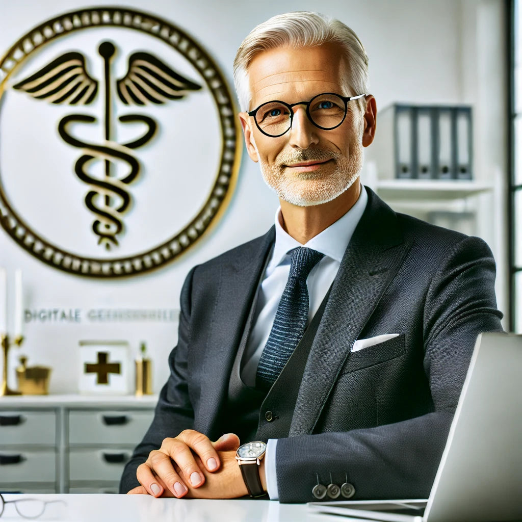 Un bărbat serios de vârstă mijlocie într-un birou modern