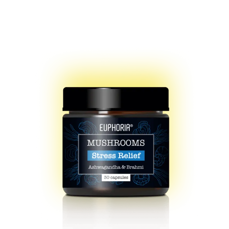Euphoria Mushrooms Amestec pentru Reducerea Stresului 30 Capsule