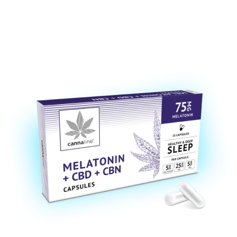 Capsule Cannaline Sleep Melatonină + CBD + CBN