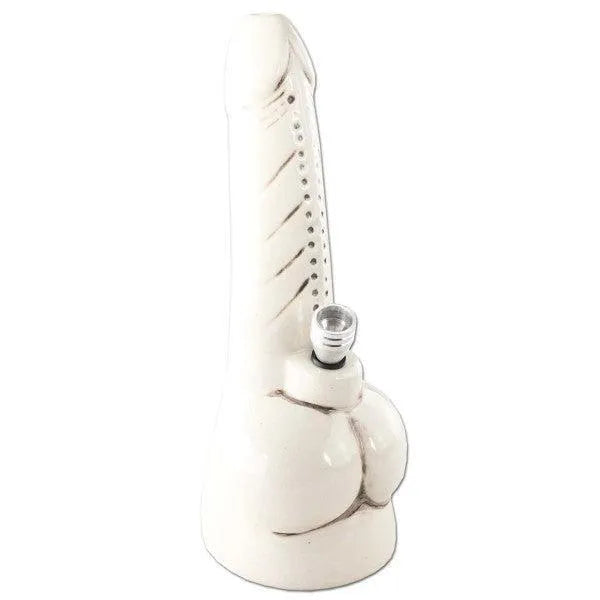 Penis Bong made of white ceramic