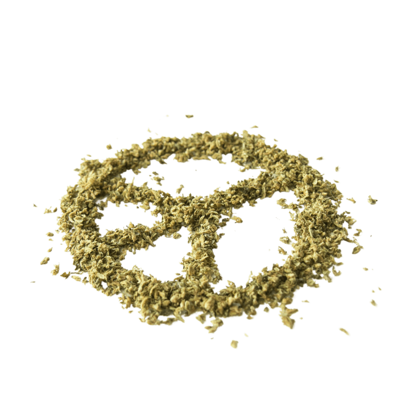 Flori HHC pe fundal alb